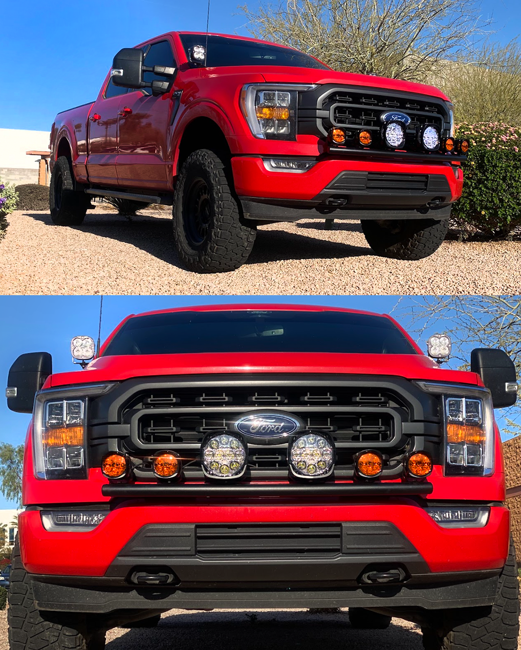 2021-2023 Ford F150 Front Light Mount for Stock Bumper
