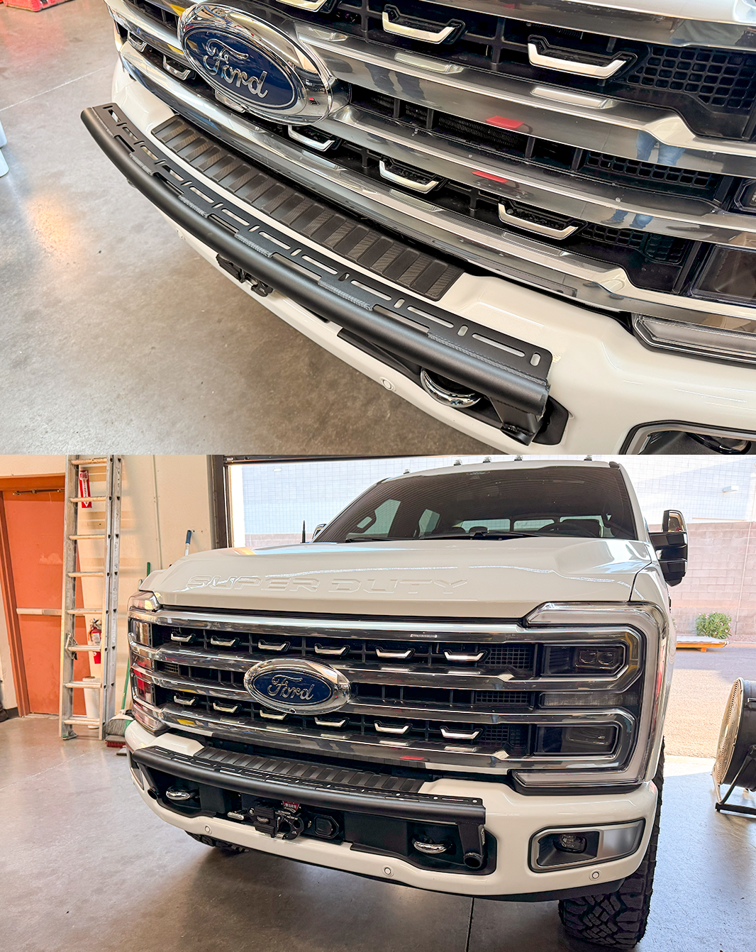 2017 and up Ford F-250 Super Duty Front Light Mount Kit (Stock Bumper)