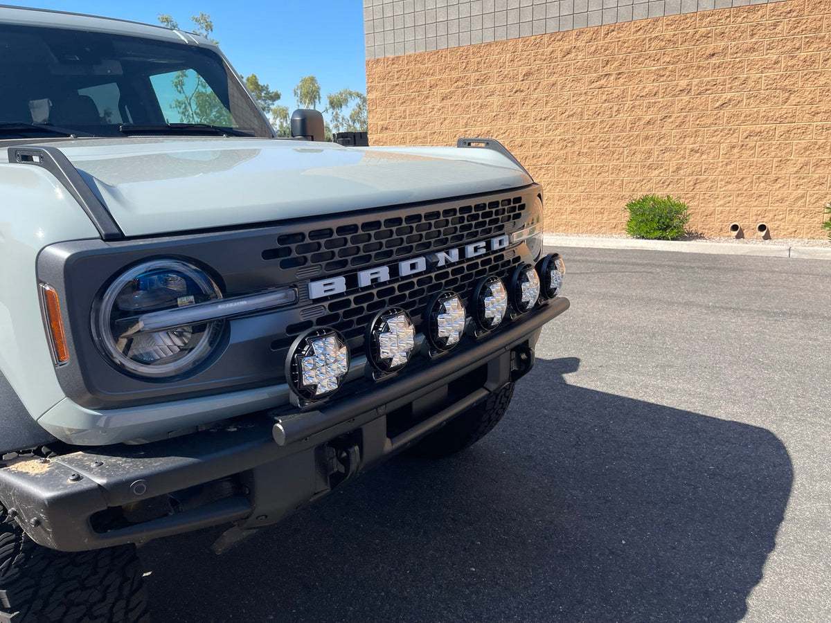 6th Gen Bronco Front Light Mount Kit  for Modular Stock Front Bumper - Use Any Light
