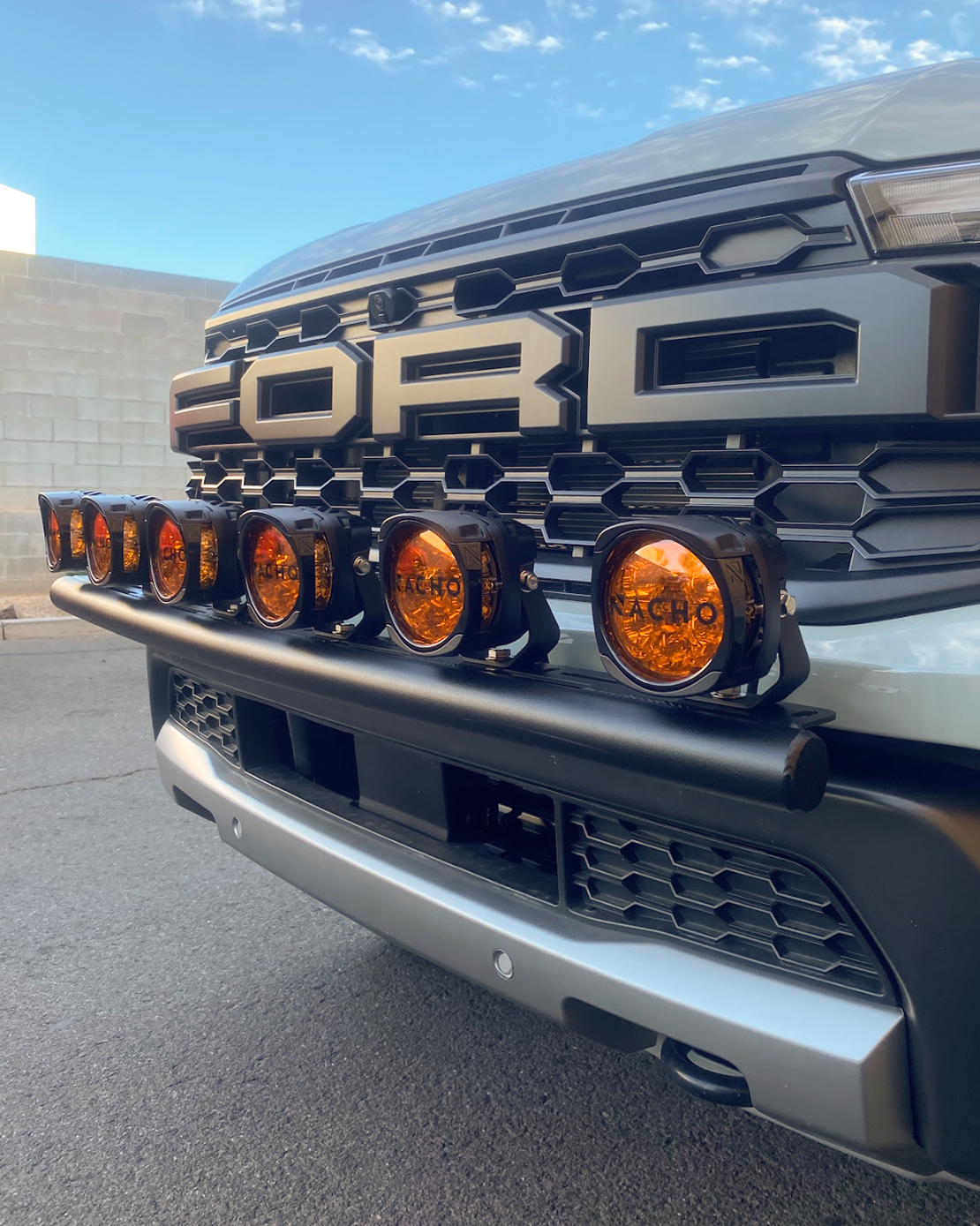 2024 Ranger Raptor Front Light Mount Kit (for stock bumper) - Use Any Light
