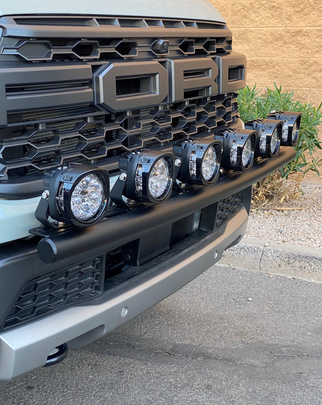 2024 Ranger Raptor Front Light Mount Kit (for stock bumper) - Use Any Light